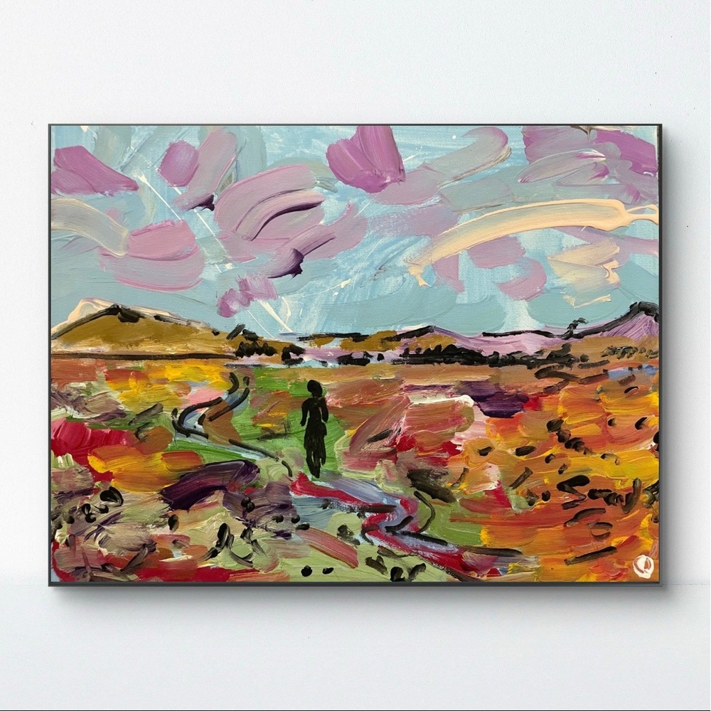 OMAN Landscape 11x14 Abstract Expressionism Signed Original Fine Art 006